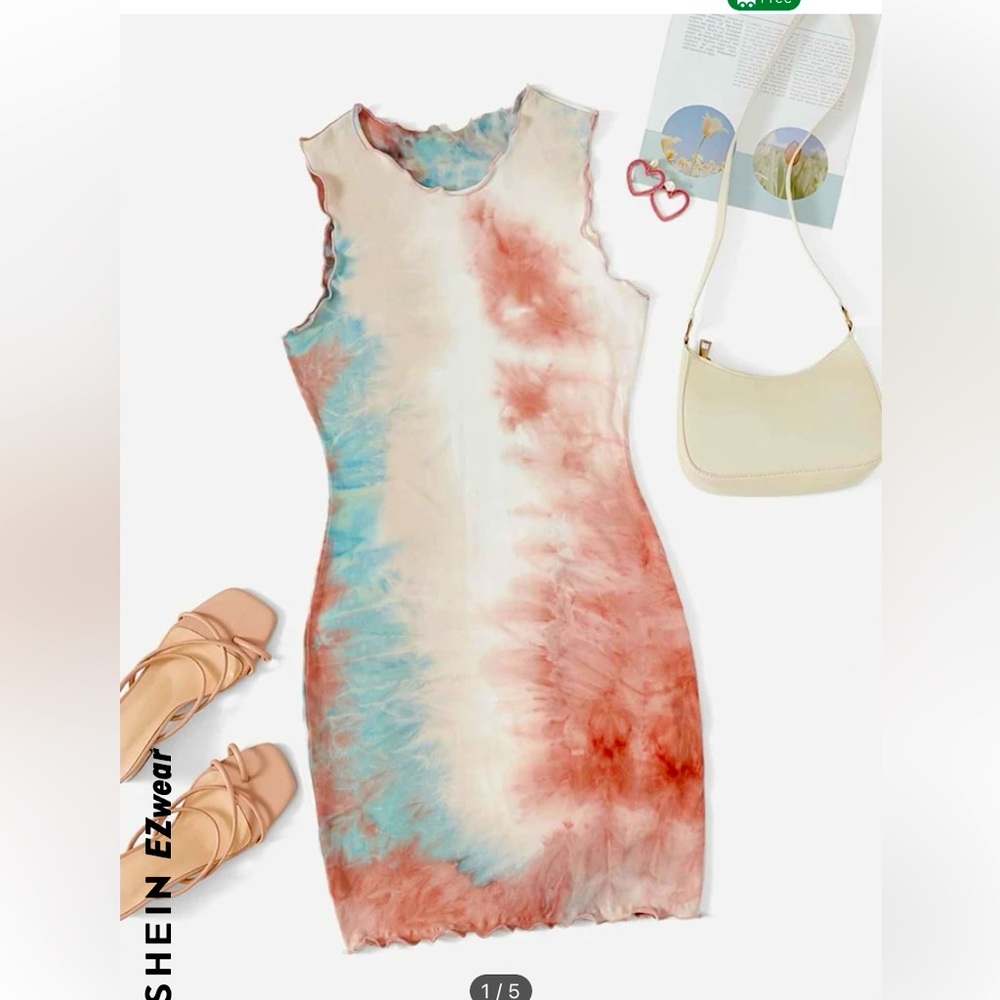 The Tie Lettuce thin Dress cute 🥰